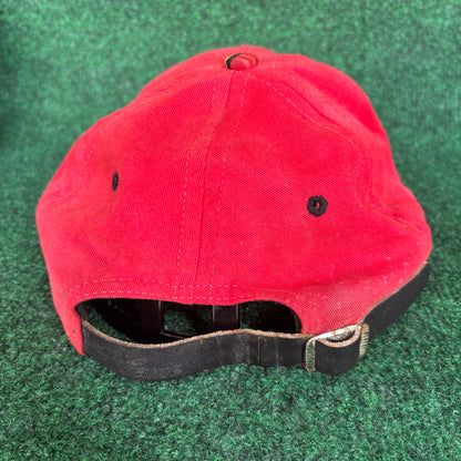 Michelon Red plaid championship at kingsmeth leather strap back cali fame
