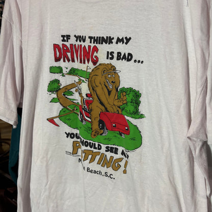 Vintage golf tee if you think my driving is bad t shirt