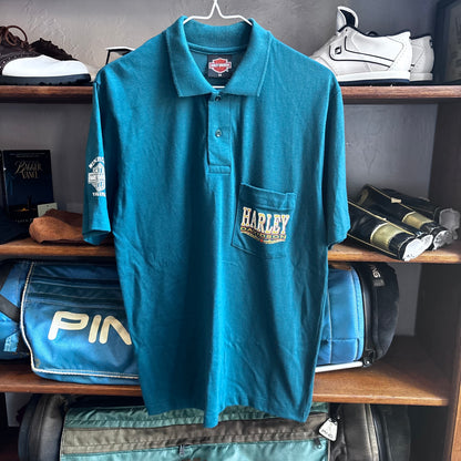 Vintage Harley Davidson golf polo M