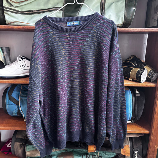 Vintage Purple Knit Sweatshirt
