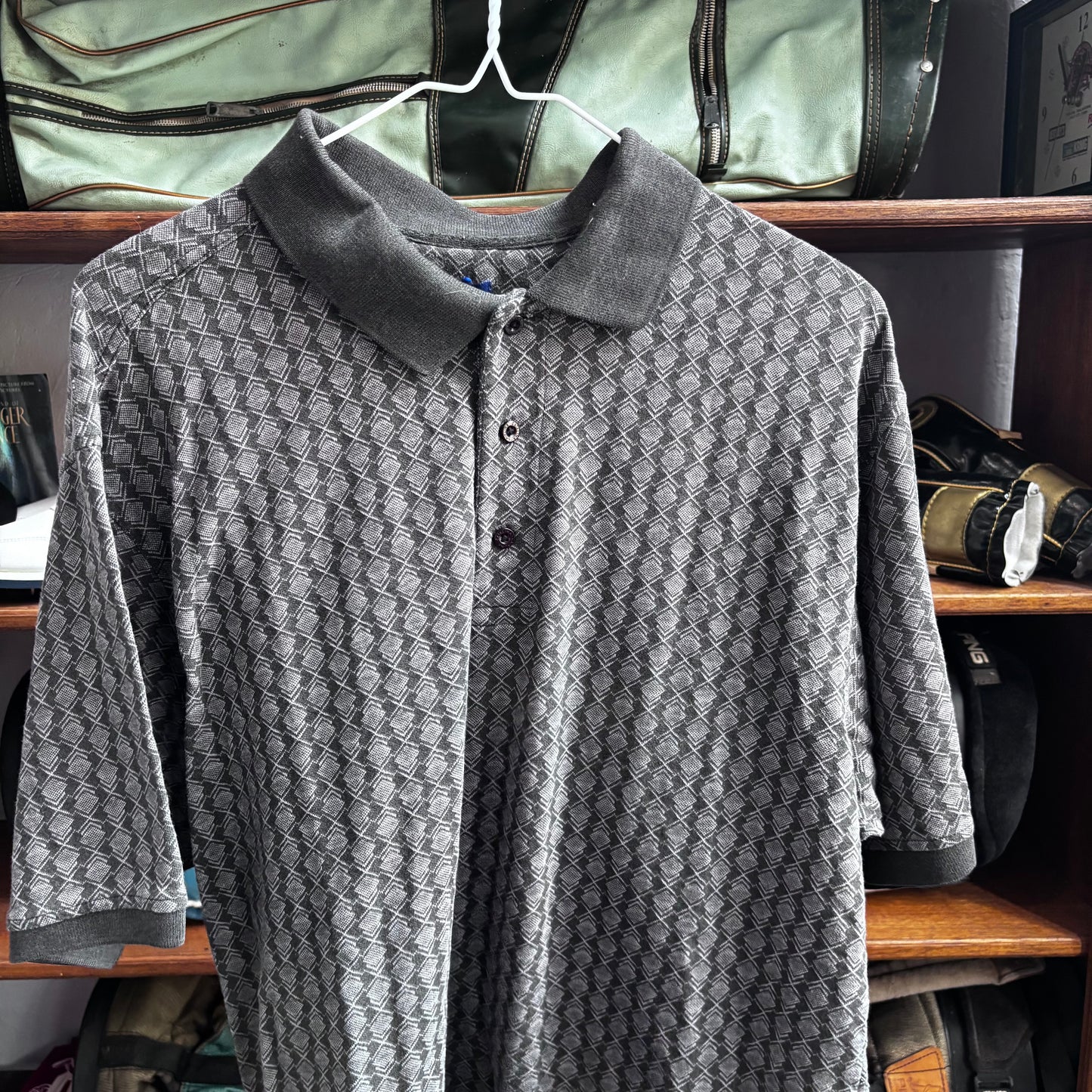 Vintage diamond black polo
