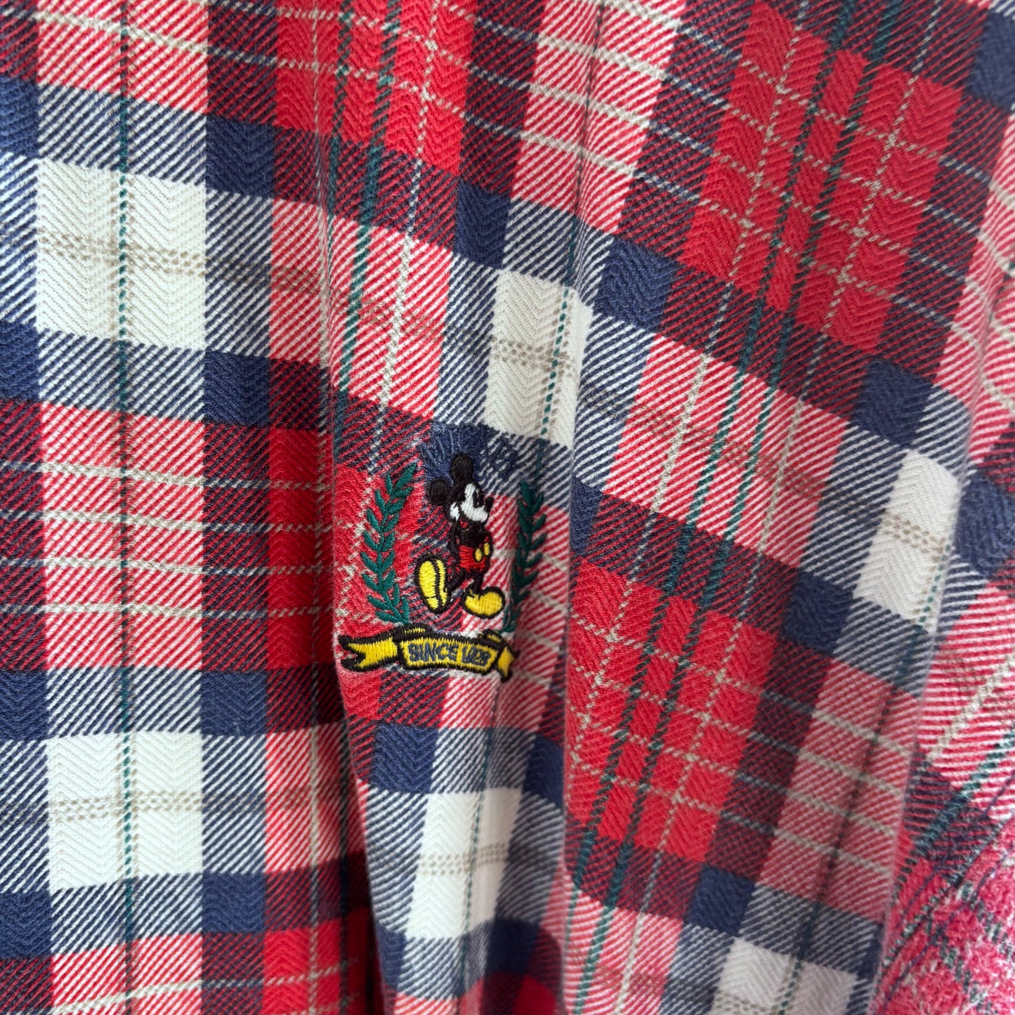Vintage Mickey Mous Golf plaid polo