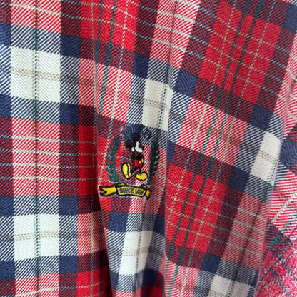 Vintage Mickey Mous Golf plaid polo
