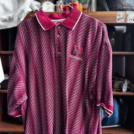 Vintage Nebraska Cornhuskers golf polo