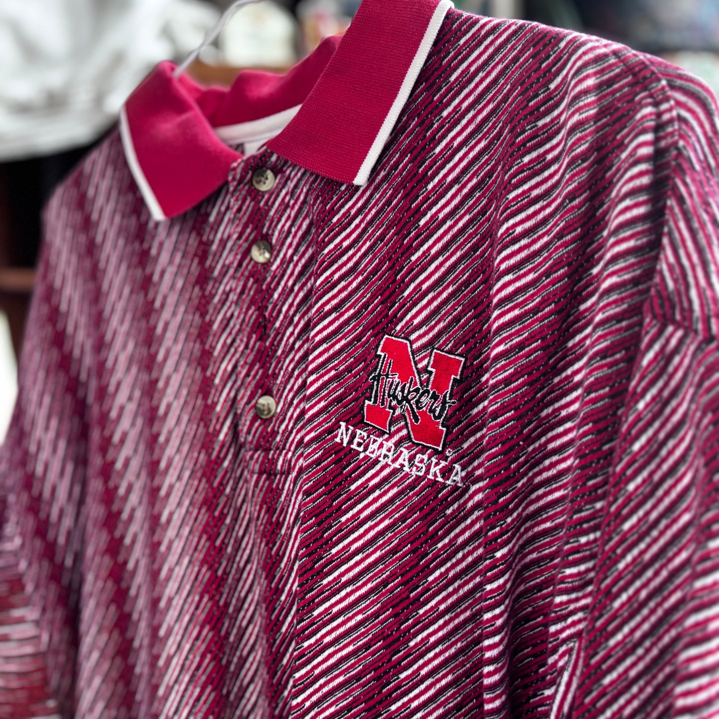 Vintage Nebraska Cornhuskers golf polo
