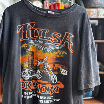 Vintage Tulsa motorcycle shirt