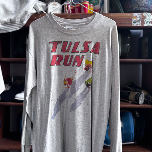 Vintage Tulsa Run grey longsleeve