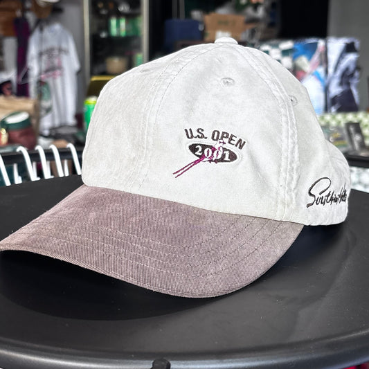 Vintage 2001 US Open Southern Hills hat white and grey