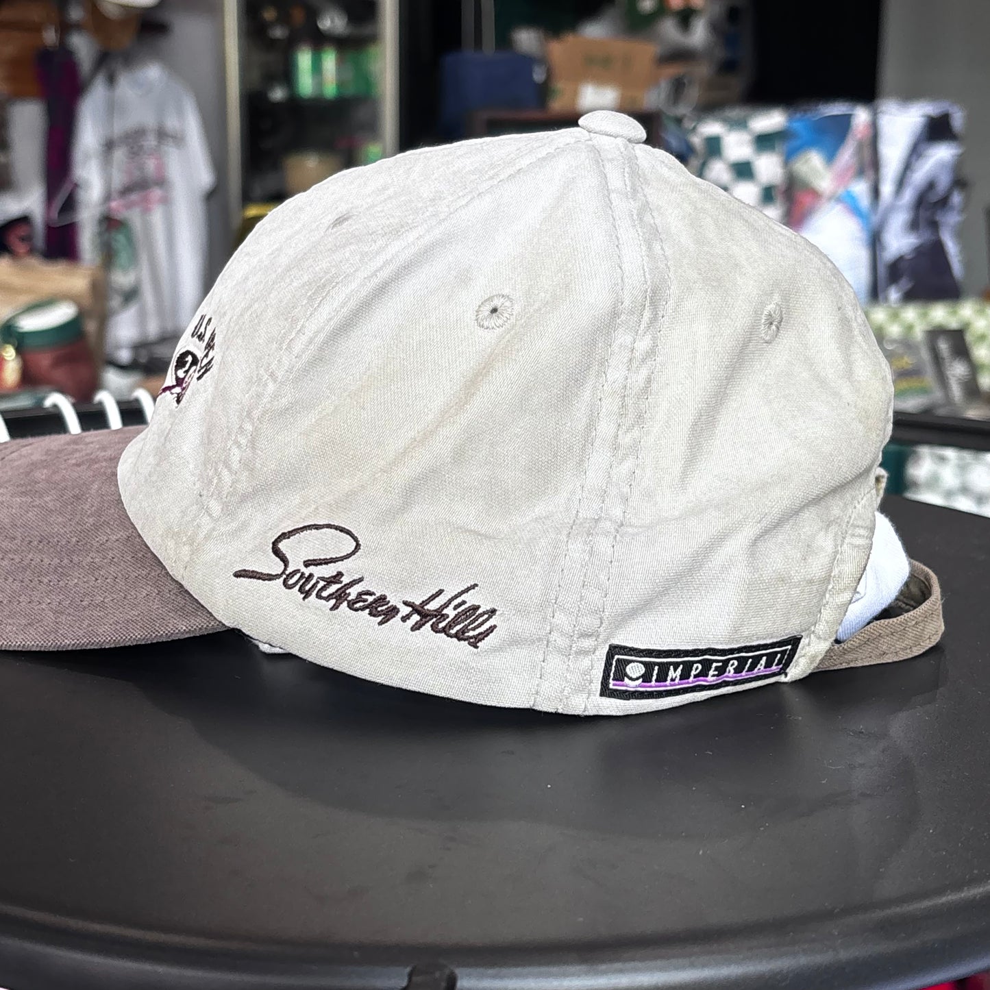 Vintage 2001 US Open Southern Hills hat white and grey