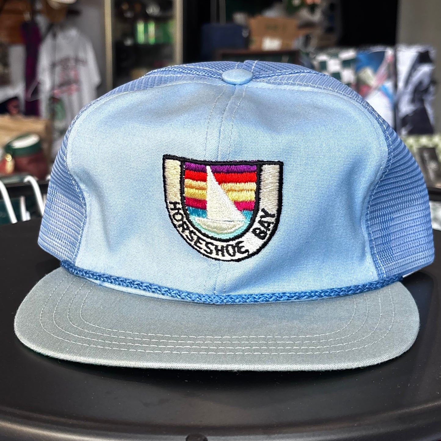 Vintage Horseshoe Bay hat blue