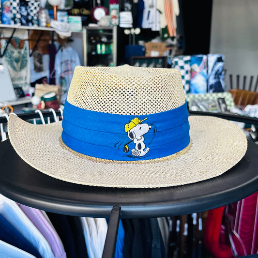 Vintage Snoopy golf straw hat