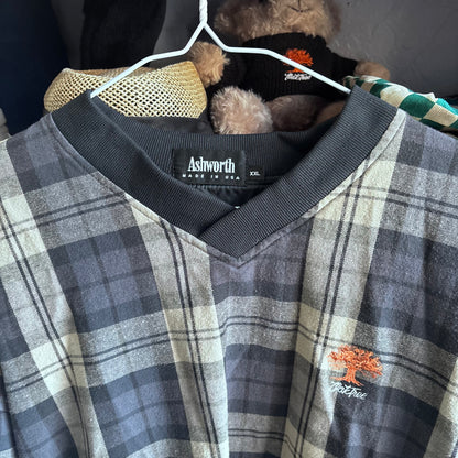 Vintage Oak Tree golf plaid pullover